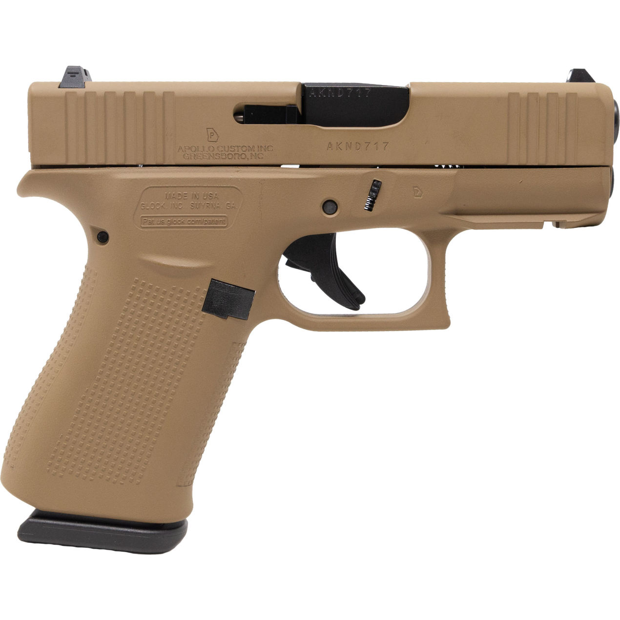 Handguns Apollo Custom|Glock 43X 9MMLUGER GLK 43X 9MM 10RD DDE RAIL